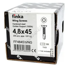 Саморез флюгель Finka Wing Screws 4,8x45 Golden Ruspert (200 шт.)