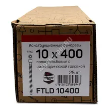 Конструкционные саморезы с полной резьбой FTLD 10x400 (25 шт. + бита)