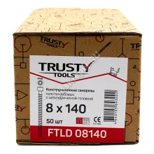 Конструкционные саморезы с полной резьбой FTLD 8x140 (50 шт. + бита)