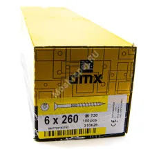Саморез конструкционный с потайной головкой Domax 6x260 (100шт.)