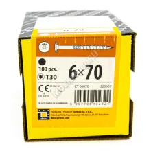 Саморез конструкционный тарельчатая головка Domax 6x70 (100шт.)