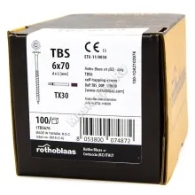 Конструкционные саморезы Rothoblaas TBS 6x70 тарельчатая головка (100шт.)