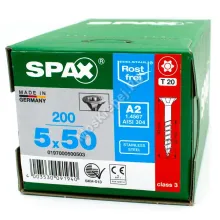 Саморез универсальный SPAX 5x50 нержавеющая сталь A2 (200шт.)
