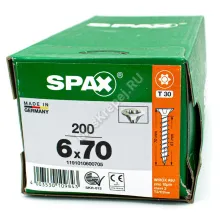 Саморез универсальный SPAX 6x70 потай. полная резьба (200 шт.)