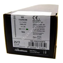 Саморез полнонарезной с потайной головкой Rothoblaas VGS 11x250 (25 шт.)