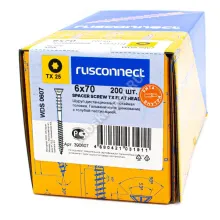 Дистанционный саморез Rusconnect 6x70 (200шт.)