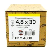 Саморезы DKM 4,8х30 из нержавеющей стали (350 шт. + бита)