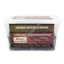 Саморезы Hidden Wood Screws 48 мм (700 шт. + бита)