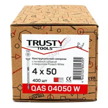 Саморезы QAS 4x50 белые (400 шт + бита)