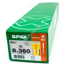 Конструкционные саморезы SPAX 8x360 потайная головка