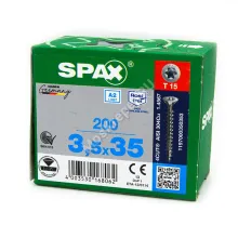 Саморез универсальный SPAX 3,5x35 нержавеющая сталь A2, полная резьба