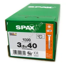 Саморез SPAX 3,5x40 универс. потай. не полная резьба