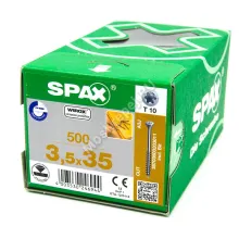 Саморезы SPAX 3.5x35 wirox для деревянных полов, имитации бруса, вагонки, паркета (500 шт. + бита)