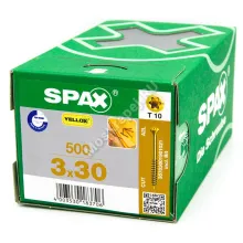 Саморезы SPAX 3x30 для паркета, имитации бруса, вагонки (500 шт. + бита)