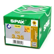 Саморезы SPAX 3x35 для паркета, имитации бруса, вагонки (500 шт. + бита)