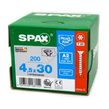 Саморез универсальный SPAX 4.5x30 нержавеющая сталь A2, полная резьба