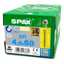 Саморез для фасадной доски с двойной резьбой SPAX 4.5x50 из нержавейки
