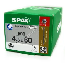 Саморез SPAX 4.5x60 для террасной доски (500 шт.) с уменьшенной головкой