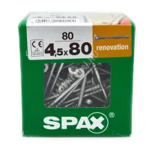 Саморезы для крепления фасадной и террасной доски SPAX 4.5x80 (80 шт. + бита)