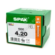 Саморез SPAX 4x20 универсальный, полная резьба (1000 шт.)
