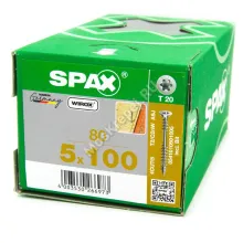 Саморезы SPAX 5x100 для крепления OSB, МДФ, ДСП и фанеры (80 шт.)