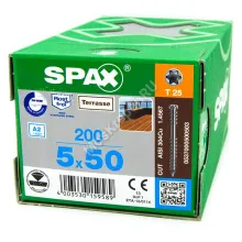 Саморезы SPAX D 5x50 для террасной доски из нержавейки (200 шт.)