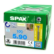Саморез SPAX 5x90 для фасадной доски из нержавейки