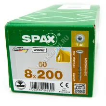 Конструкционные саморезы SPAX 8x200 тарельчатая головка (50 шт.) 0251010802005