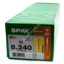 Конструкционные саморезы SPAX 8x240 потайная головка