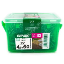 Саморезы SPAX D 4.5x60 для террасной доски wirox (250 шт. + бита)