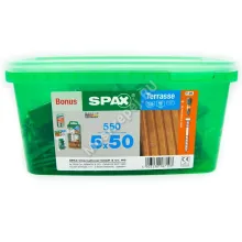 Комплект саморезов SPAX D 5x50 для террасной доски из нержавейки (550 шт.)