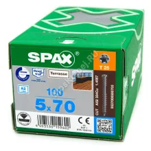 Саморезы SPAX D 5x70 для террасной доски из нержавейки (100 шт.)