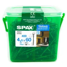 Саморез для фасадной доски SPAX 4.5x60 из нержавейки (400 шт. + бита, сверло)