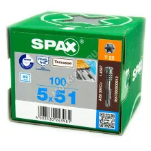 Саморезы SPAX D 5x51 флюгель из нержавейки (100 шт.)