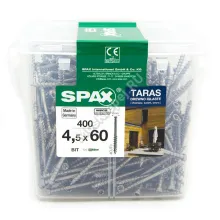 Саморезы SPAX D 4.5x60 для террасной доски wirox (400 шт. + бита) 