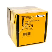 Саморез флюгель Eurotec 4.2x32 для крепления дерево к металлу