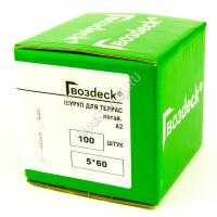 Саморезы ГвозDECK для террасной доски 5x60 из нержавейки (100 шт.)