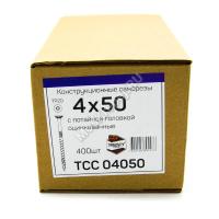 Конструкционные саморезы TCC 4x50 потайная головка (400 шт. + бита)