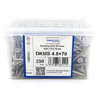 Саморез DKMS 4,8х70 мм для террасной и фасадной доски из нержавеющей стали A2 (250шт.)