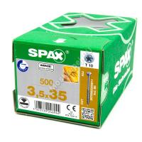 Саморезы SPAX 3.5x35 wirox для деревянных полов, имитации бруса, вагонки, паркета (500 шт. + бита)