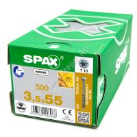Саморезы SPAX 3.5x55 для деревянных полов, имитации бруса, вагонки, паркета (500 шт. + бита)