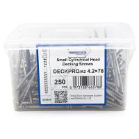 Саморезы для скрытого крепежа DeckPro 4.2x78 нержавеющая сталь (250 шт. + бита)